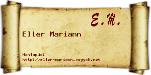 Eller Mariann névjegykártya
