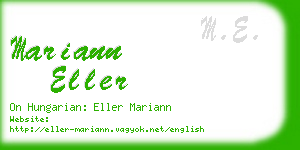 mariann eller business card